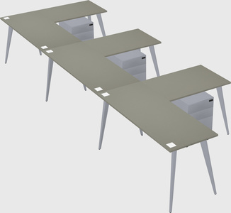 Modern l-shaped office desk