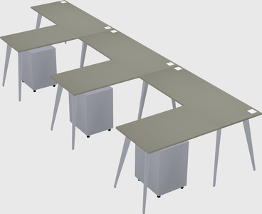 Modern l-shaped office desk