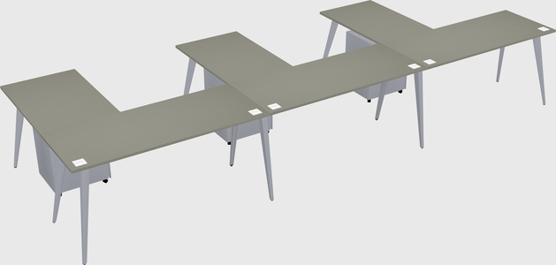Modern l-shaped office desk