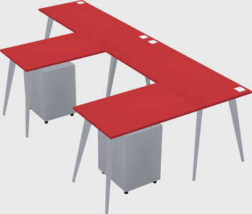 Modern l-shaped office desk