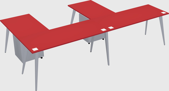 Modern l-shaped office desk