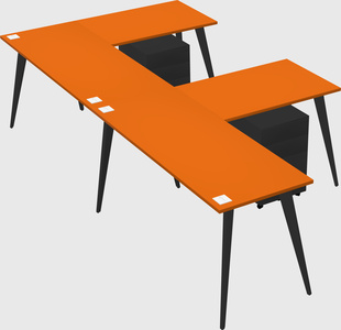 Modern l-shaped office desk