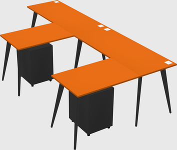 Modern l-shaped office desk