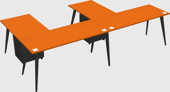 Modern l-shaped office desk