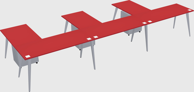 Modern l-shaped office desk
