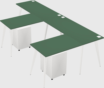 Modern l-shaped office desk