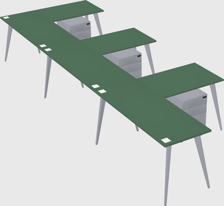 Modern l-shaped office desk