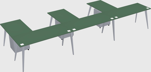 Modern l-shaped office desk