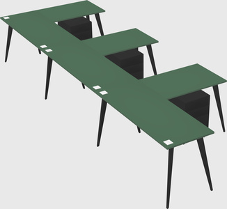 Modern l-shaped office desk