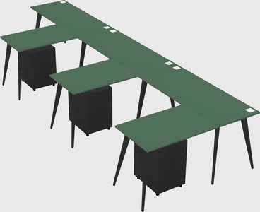 Modern l-shaped office desk