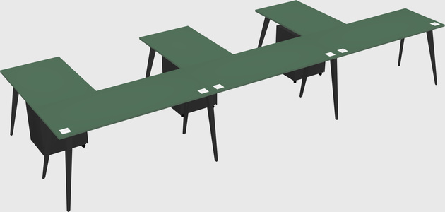 Modern l-shaped office desk