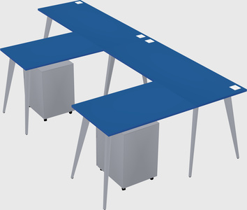Modern l-shaped office desk