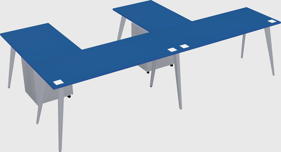Modern l-shaped office desk