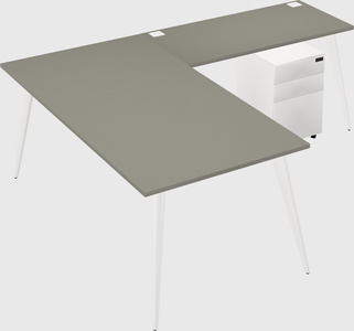 Modern l-shaped office desk