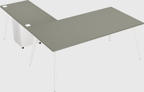 Modern l-shaped office desk