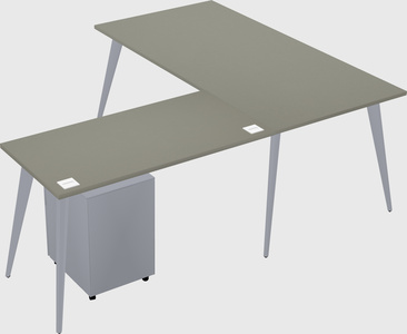 Modern l-shaped office desk