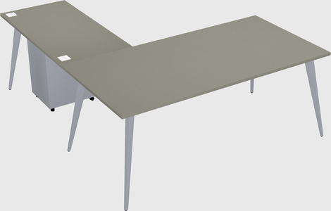 Modern l-shaped office desk