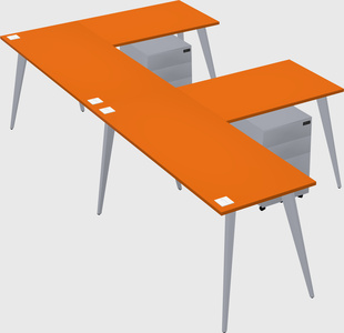 Modern l-shaped office desk
