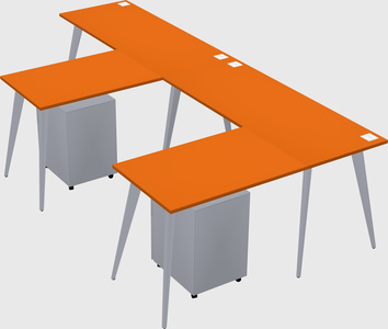 Modern l-shaped office desk