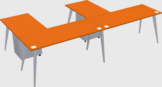 Modern l-shaped office desk