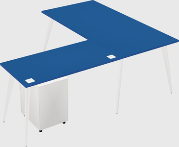 Modern l-shaped office desk