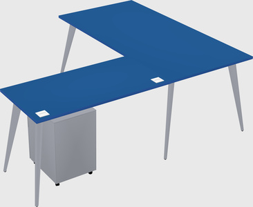 Modern l-shaped office desk