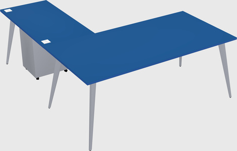 Modern l-shaped office desk