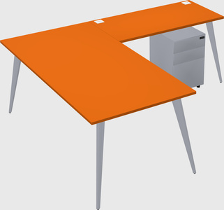 Modern l-shaped office desk
