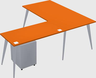 Modern l-shaped office desk