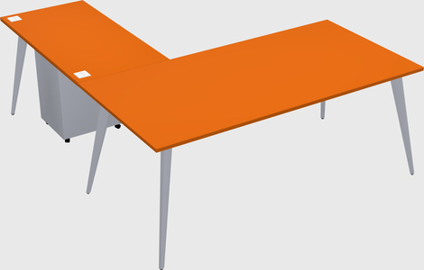 Modern l-shaped office desk