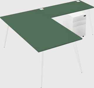 Modern l-shaped office desk