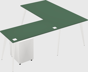 Modern l-shaped office desk