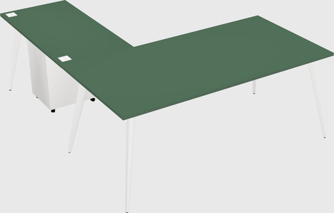 Modern l-shaped office desk