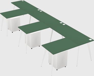 Modern l-shaped office desk