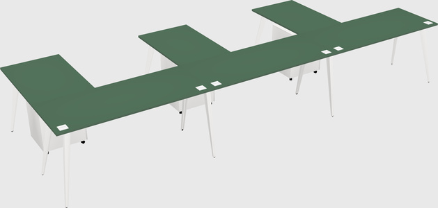 Modern l-shaped office desk