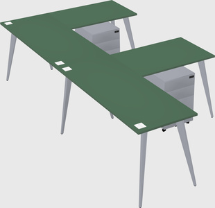Modern l-shaped office desk