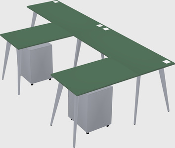 Modern l-shaped office desk