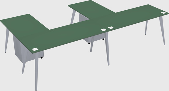 Modern l-shaped office desk