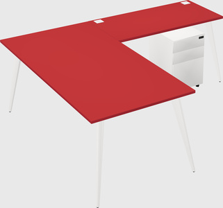 Modern l-shaped office desk