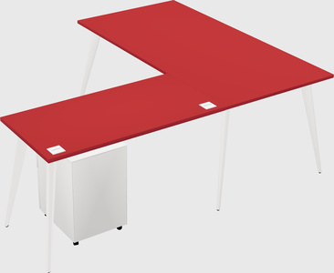 Modern l-shaped office desk