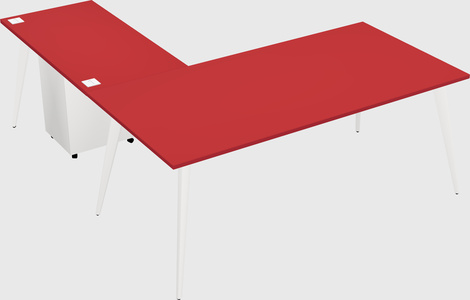Modern l-shaped office desk
