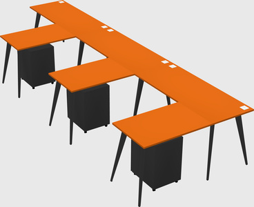 Modern l-shaped office desk