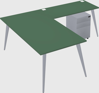 Modern l-shaped office desk