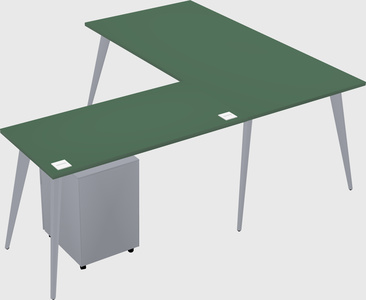 Modern l-shaped office desk