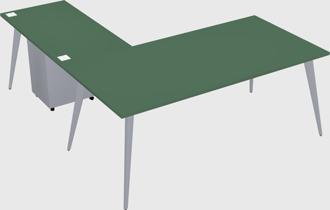 Modern l-shaped office desk