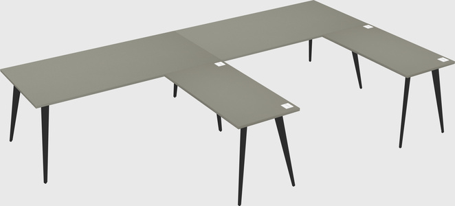 Modern l-shaped office desk
