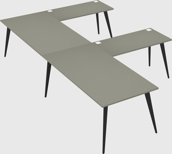 Modern l-shaped office desk