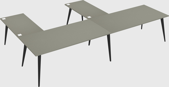 Modern l-shaped office desk