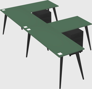 Modern l-shaped office desk