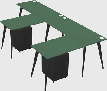 Modern l-shaped office desk